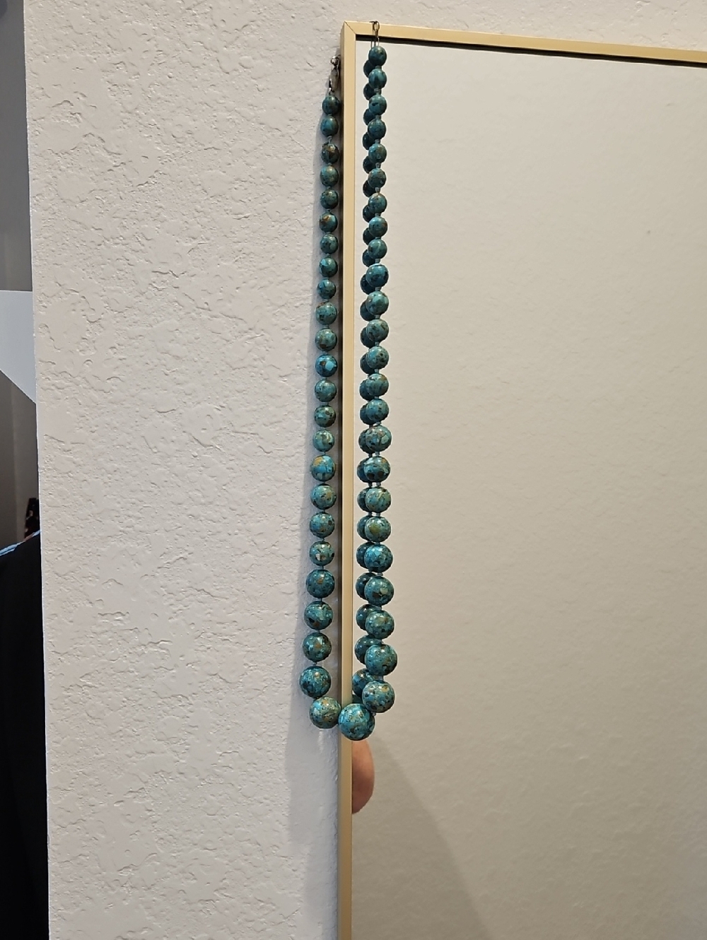 Turquoise Beaded Necklace - Blue Green Statement Strand